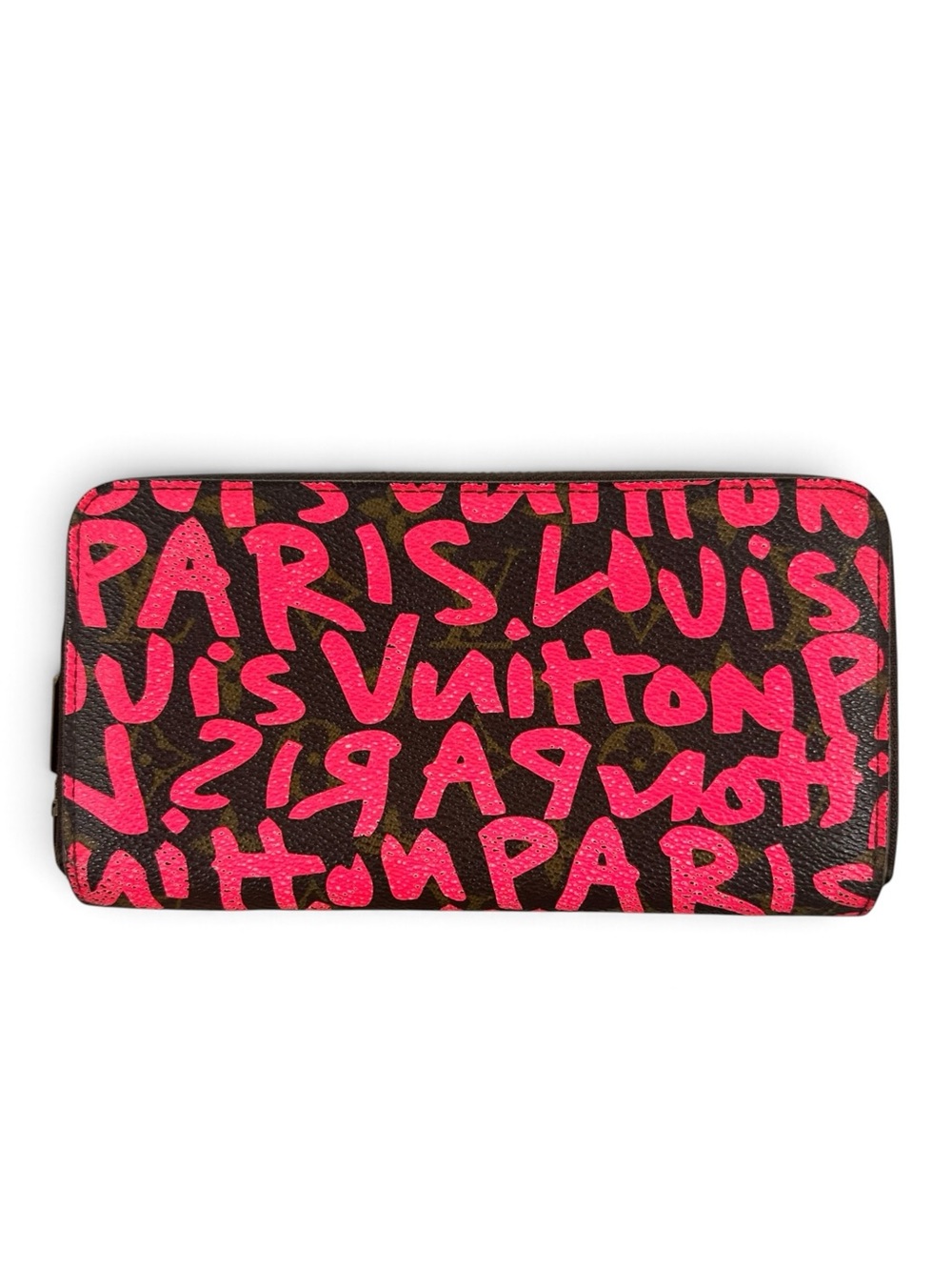 Louis Vuitton Stephen Sprouse Graffiti Pink Monogram Leather Zip Around Wallet